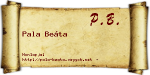 Pala Beáta névjegykártya